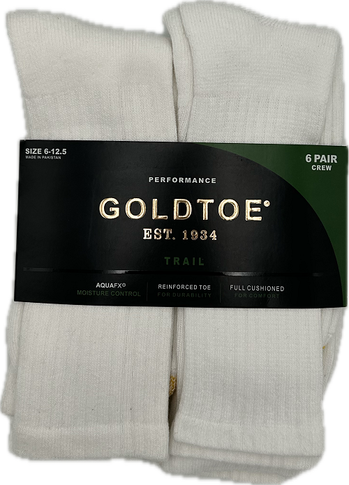 GOLDTOE 6PK CREW SOCKS PP$22.00   NI