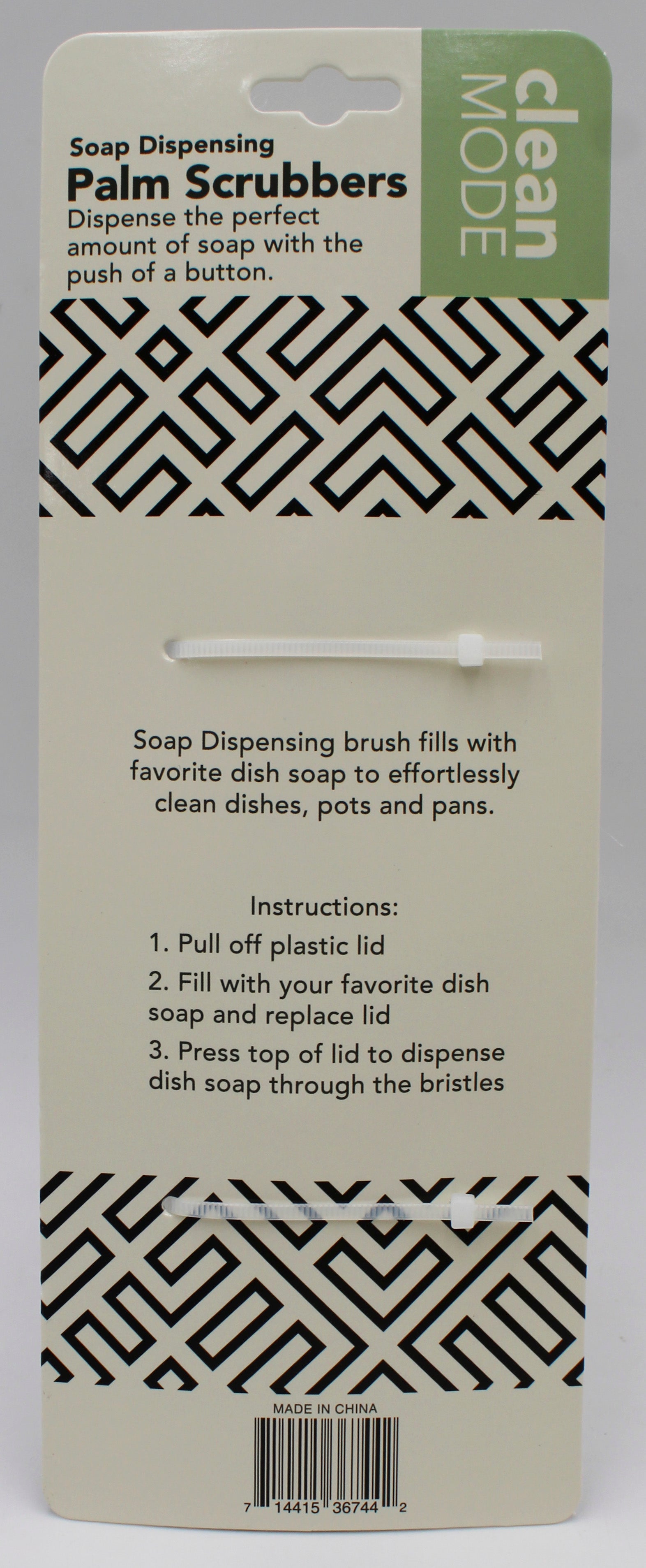 2CT PALM SOAP DISPENSING DISH BRUSH NI