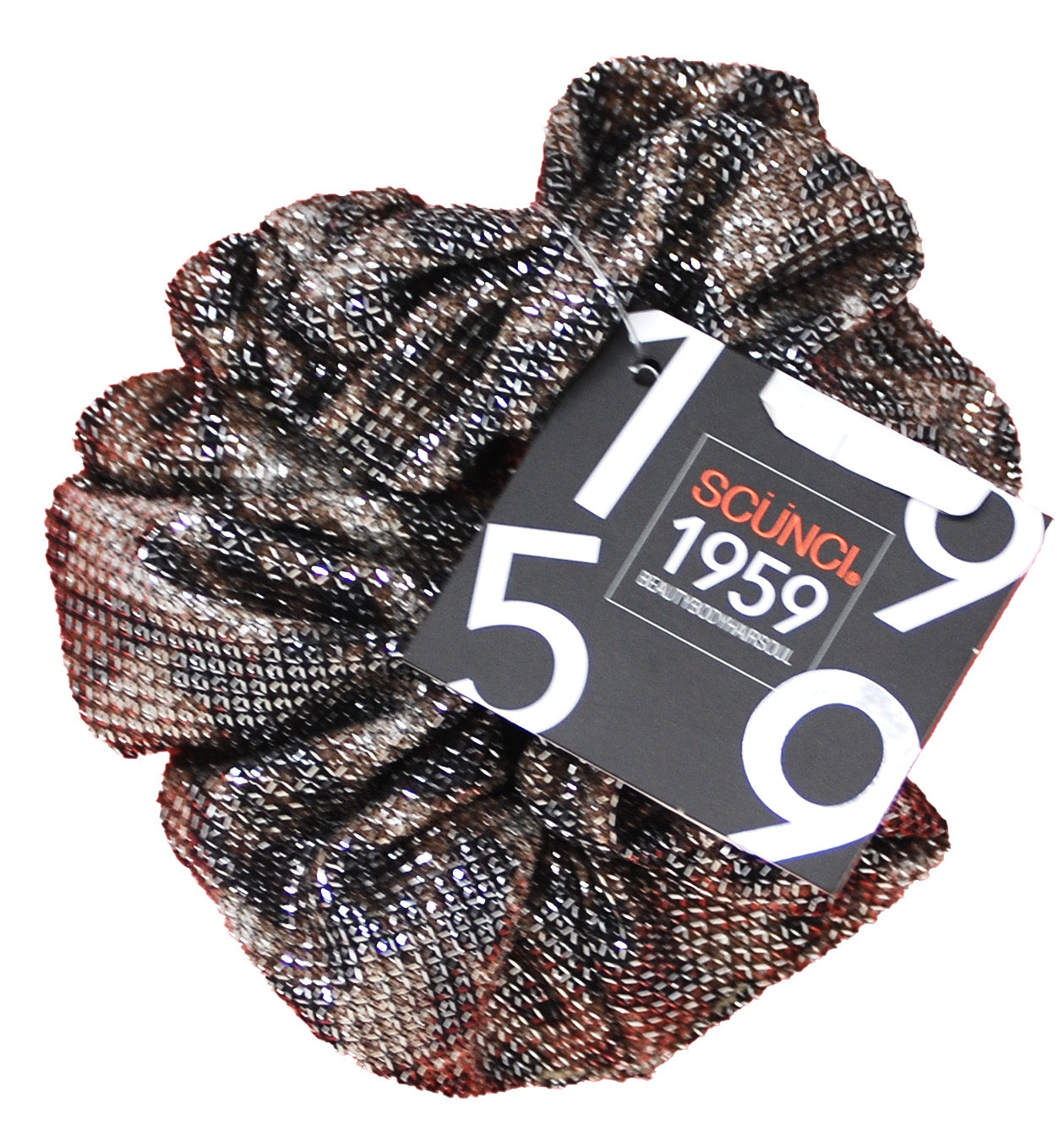 SCUNCI  SCRUNCHIE 1CT-1959 MTLLC LEOPARD($5.99)NI