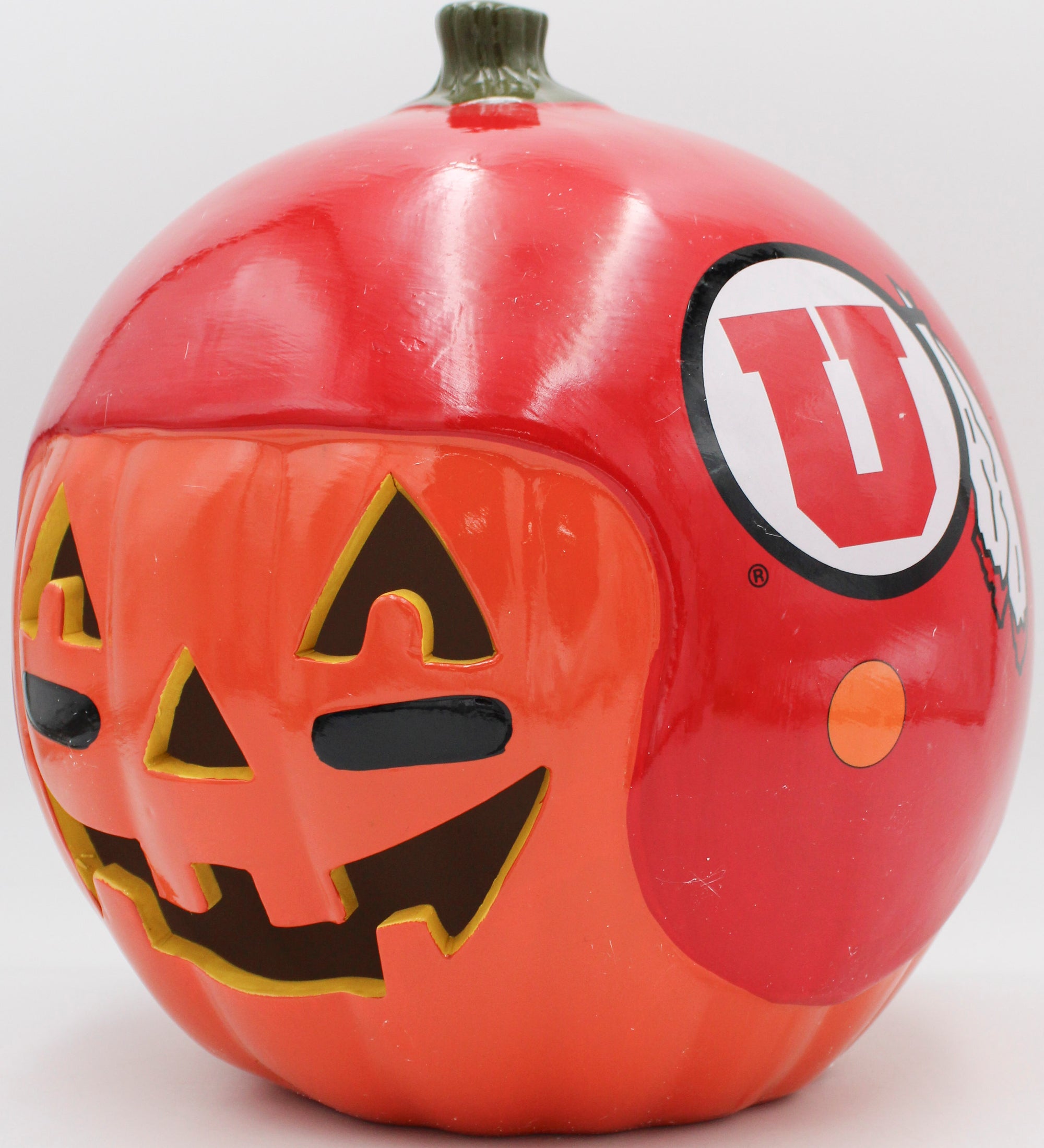 OFFICIALLY LICENCED UTAH UTES CERAMIC PUMPKIN HELMET 10"