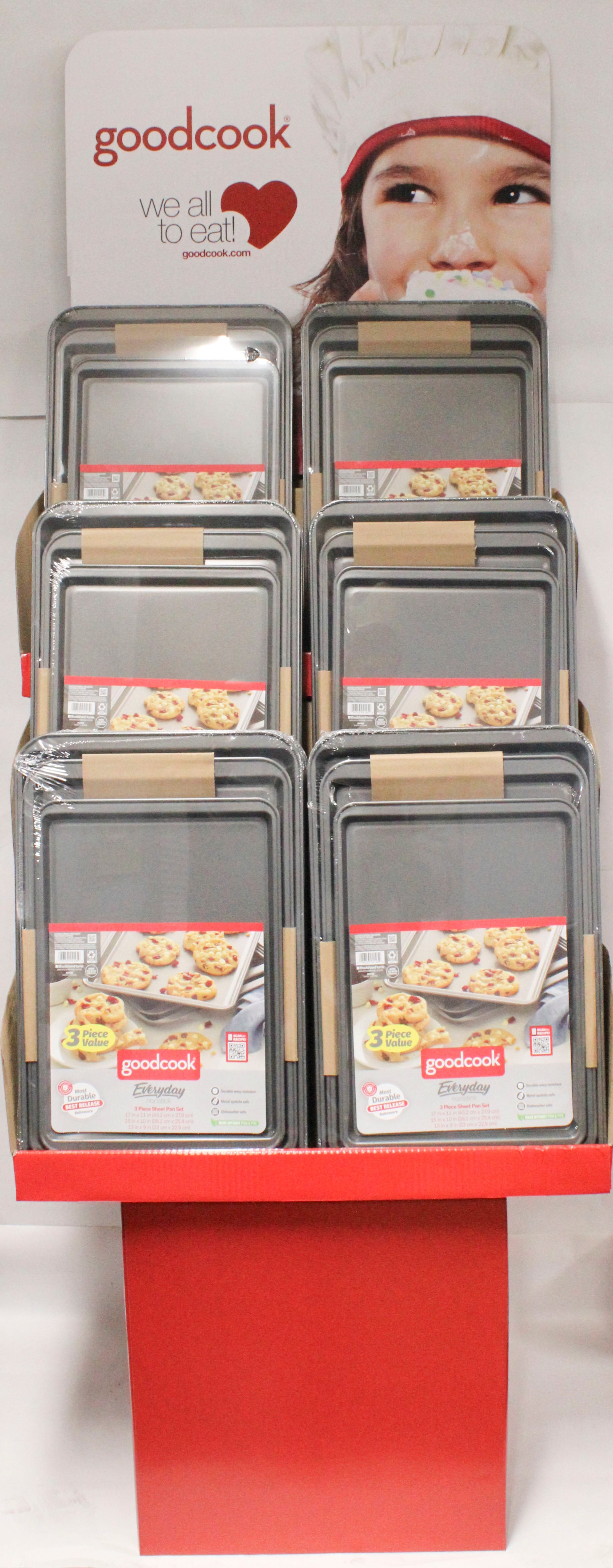 3PK COOKIE SHEET IN FLOORSTAND