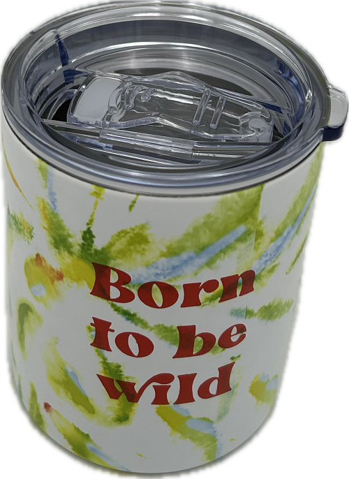 BORN WILD STAINLESS STEEL TUMBLER 10oz