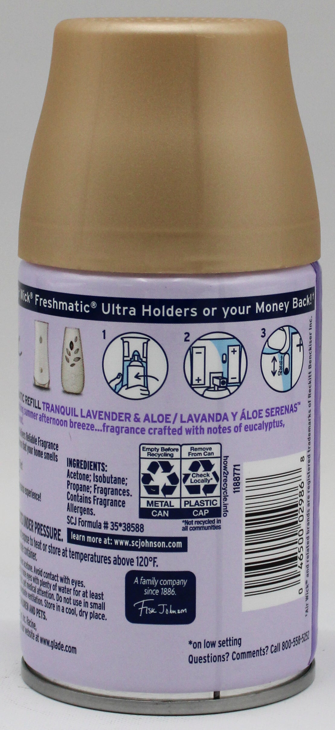Glade Automatic Spray Refill Tranquil Lavender & Aloe 6.2oz