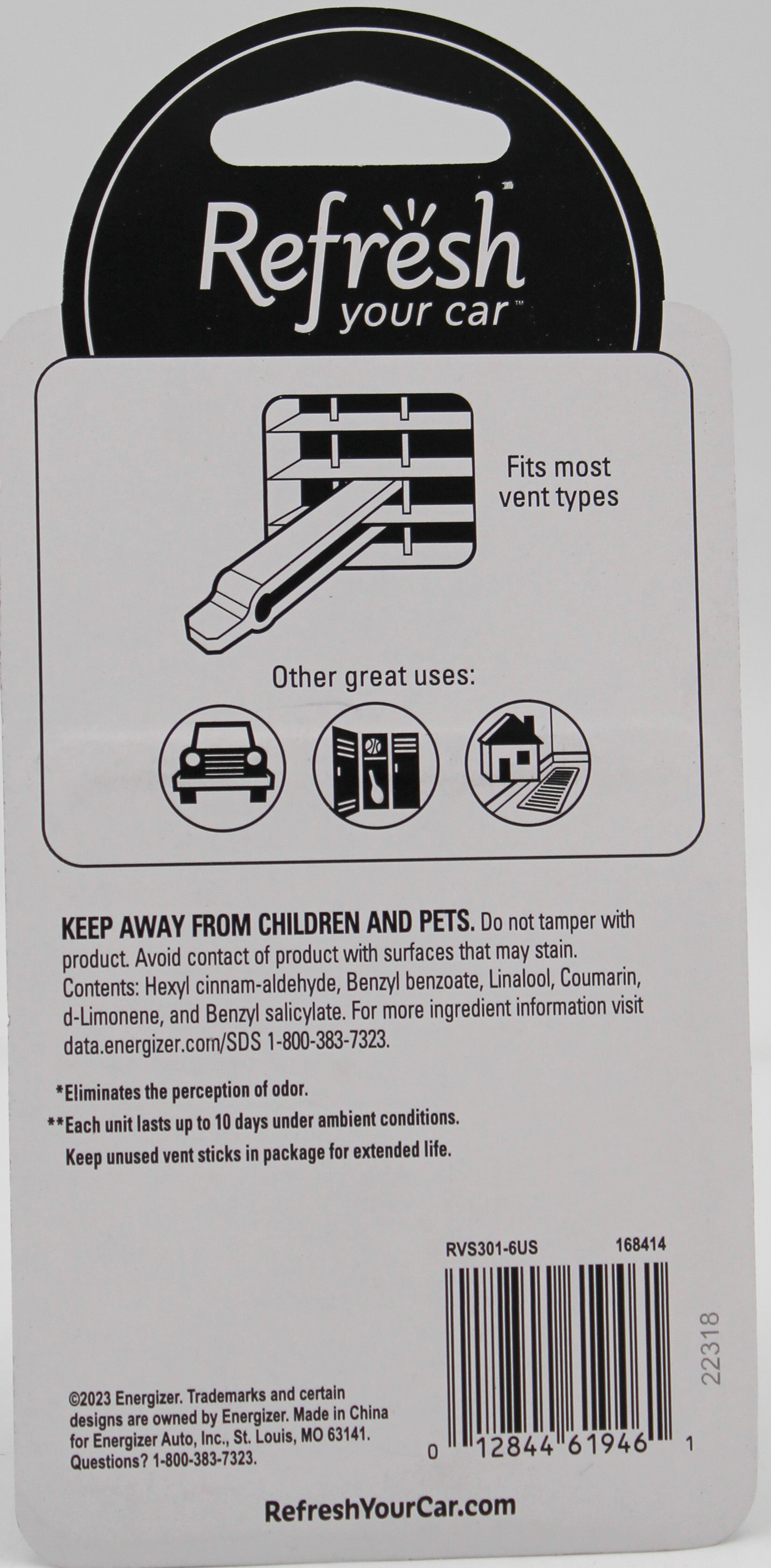 REFRESH YOUR CAR ALPINE MEADOW SUMMER BREEZE  6pk VENT STICKS