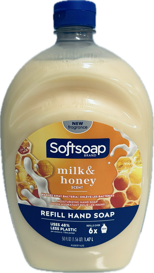 SOFTSOAP LIQUID HAND WASH REFILL 50oz MILK & HONEY NI