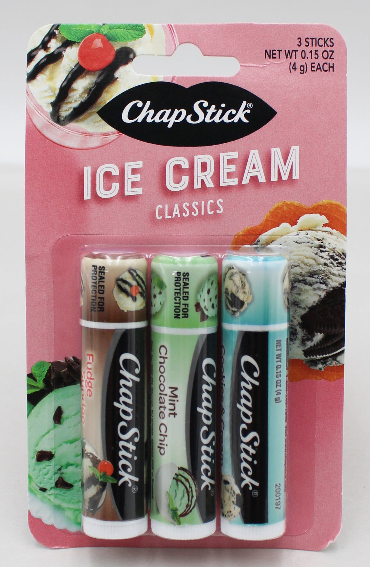 CHAPSTICK 3ct ICE CREAM .45oz 8/31/2027