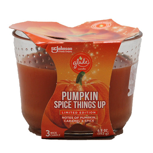 SP GLADE 3WICK CANDLE 6.8oz-PUMPKIN SPICE