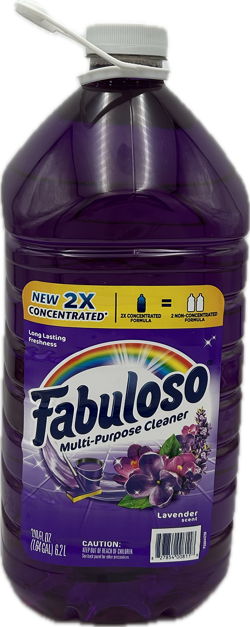 FABULOSO 2x CONCENTRATED MULTI PURPOSE CLEANER LAVENDER 210oz PALLET DISPLAY 126CT