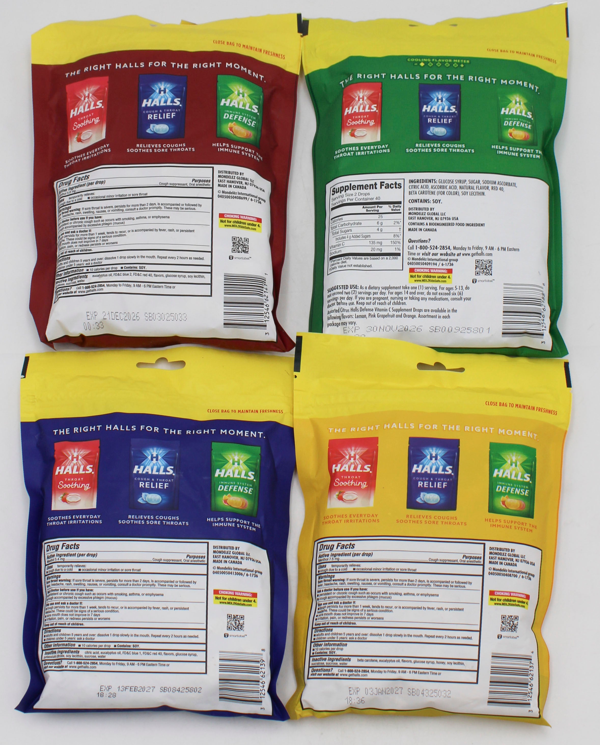 HALLS COUGH DROPS 80ct ASSORTED PDQ EXP 11/30/26