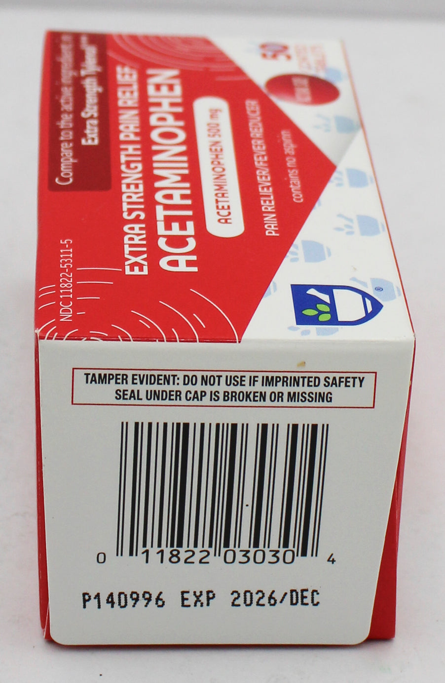 RITE AID PAIN RELIEF ACETAMINOPHEN EXTRA STRENGTH SWEET COATED TABLETS 50ct EXP 12/15/2026 COMPARES TO Tylenol
