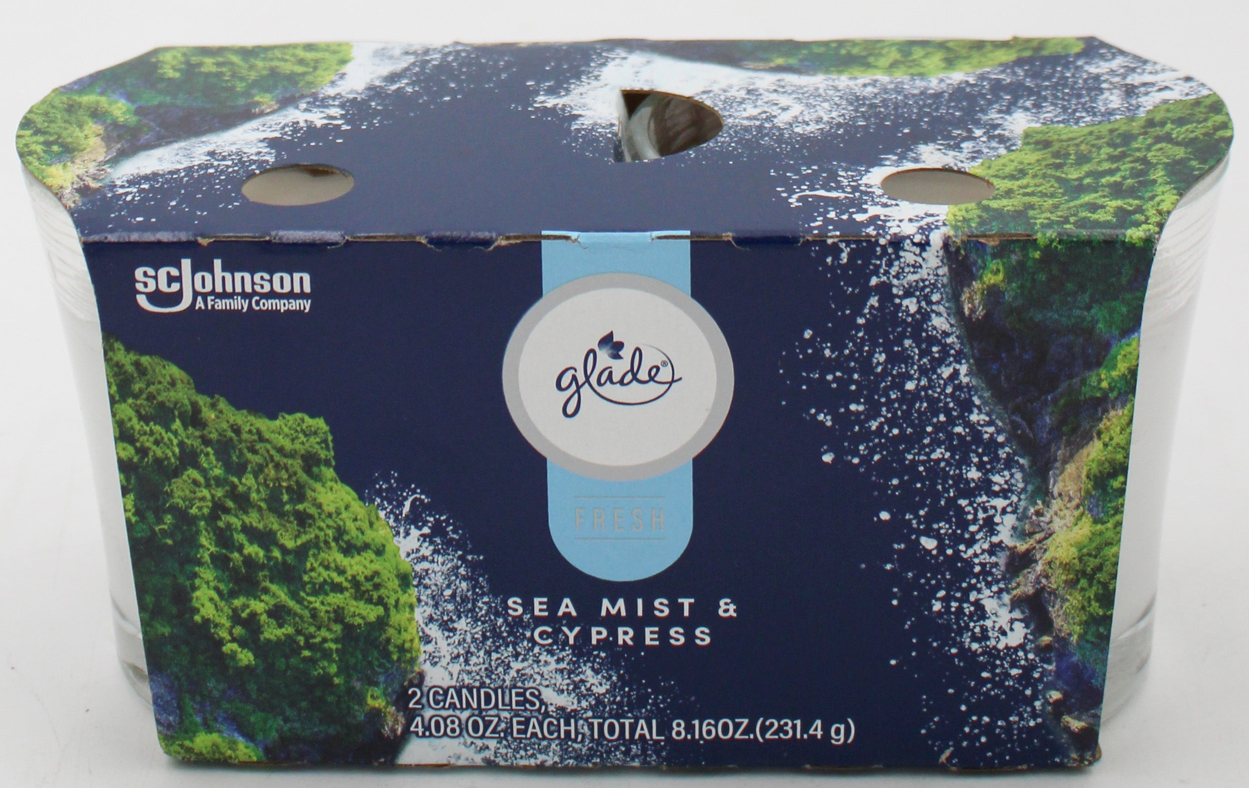 SP GLADE CANDLES 2PK 4.08 oz SEA MIST & CYPRESS