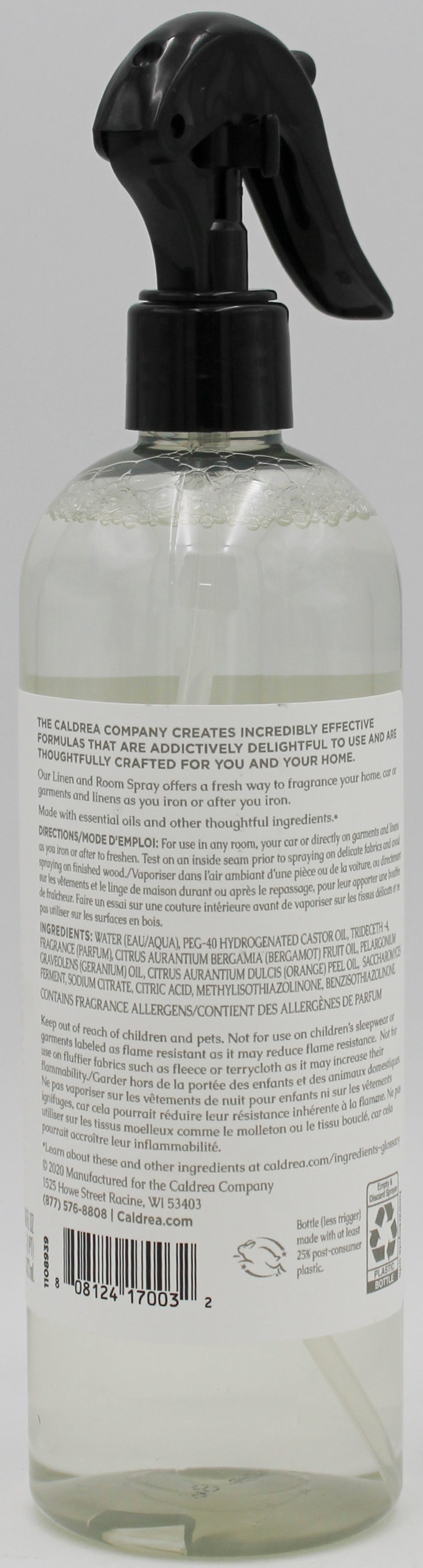 CALDREA LINEN & ROOM SPRAY SWEET PEA 16oz