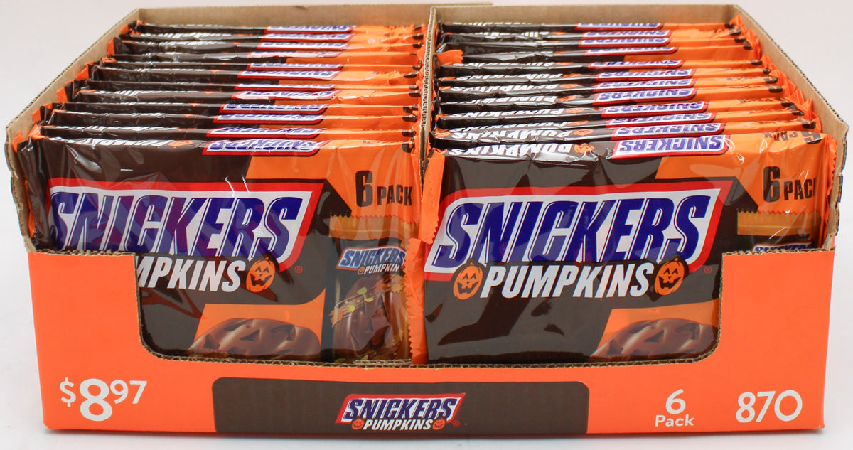 SNICKERS PUMPKIN SHAPES HALLOWEEN CANDY 6.6oz BB 6/27