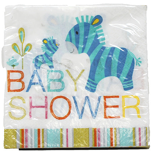 2 PLY LUNCH NAPKIN HAPPY JUNGLE BABY SHWR 12 7/8"X12 3/4"/16CT
