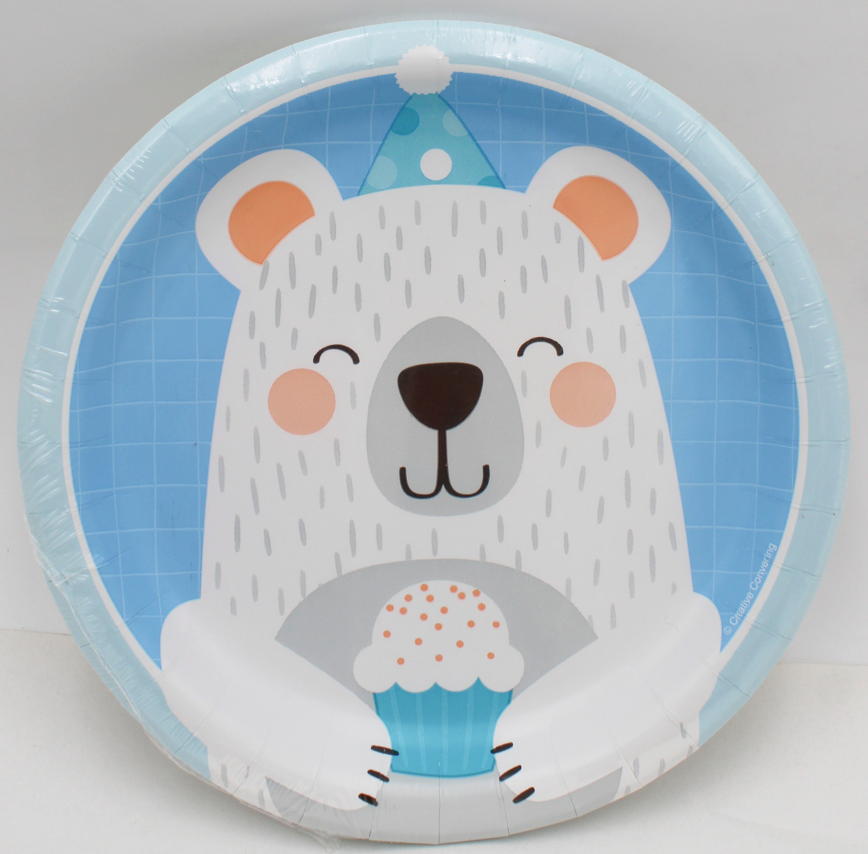 7" PAPER LUNCH PLATE 8CT 1ST BIRTHDAY BEAR