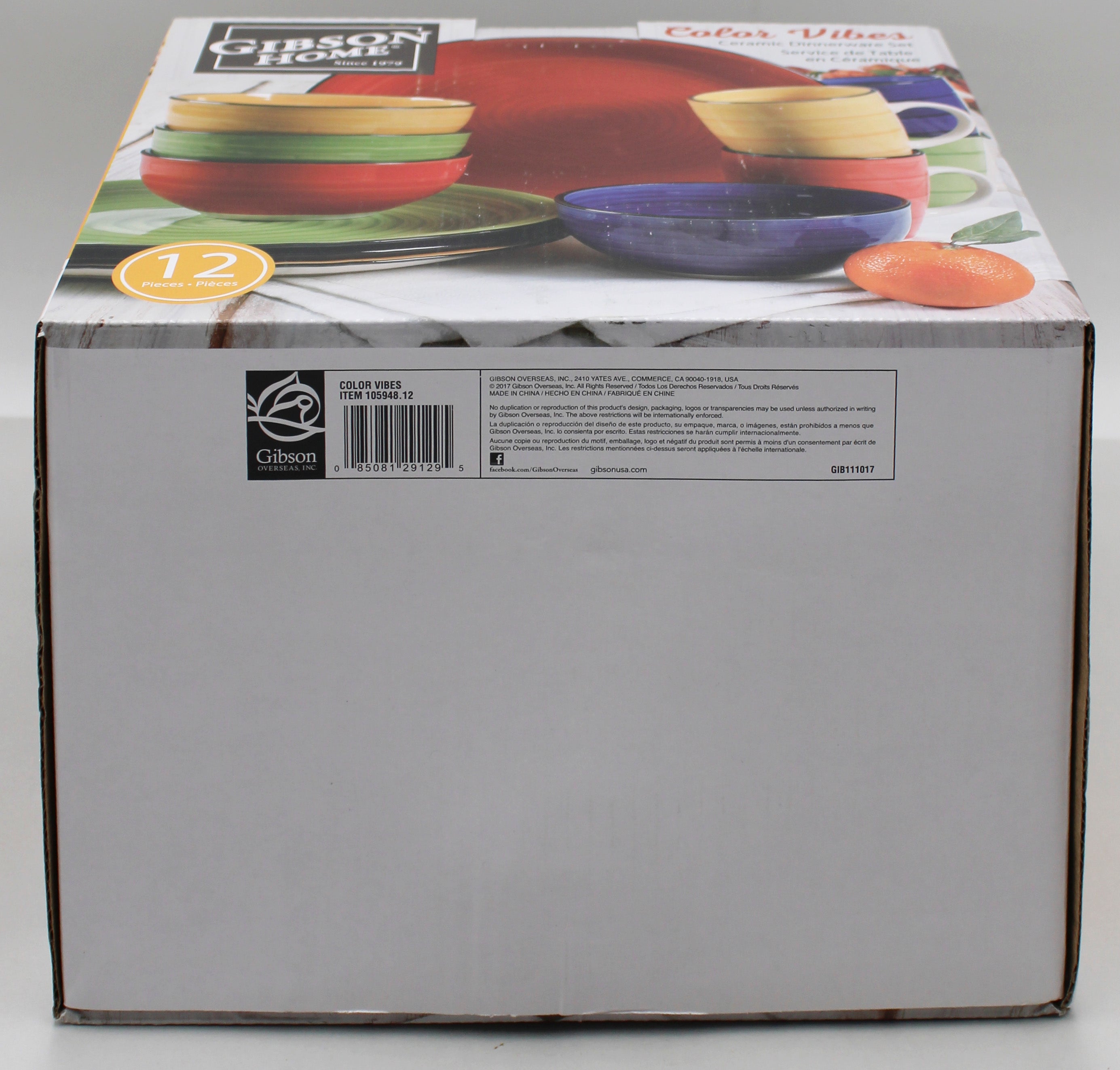 12pc Stoneware Dinnerware Set Assorted Colors