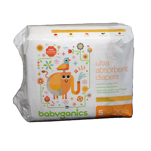 BABYGANICS DIAPERS SIZE 5 20CT US