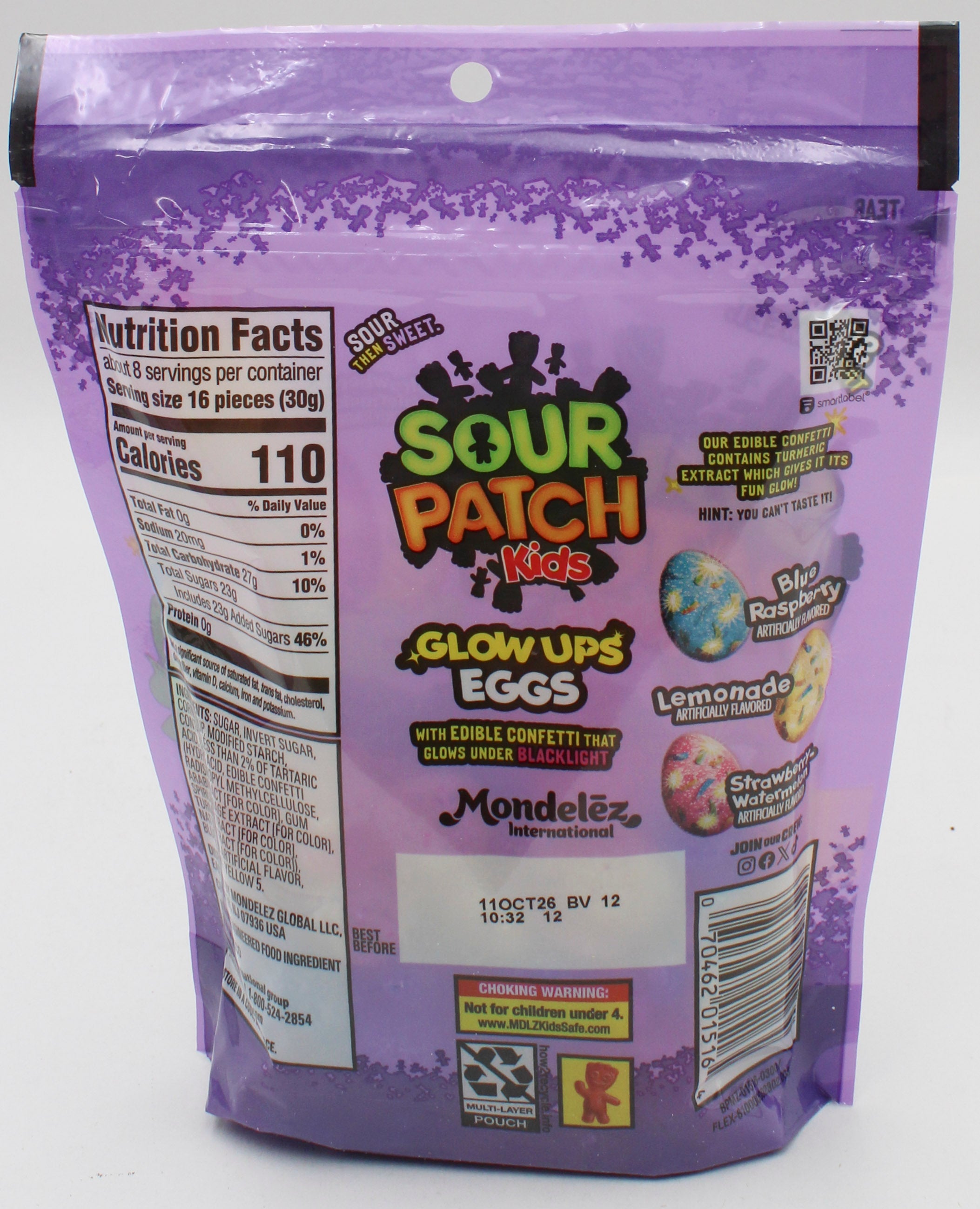 SOUR PATCH KIDS GLOWUPS EGGS 8.37 Oz BB 10/11/26