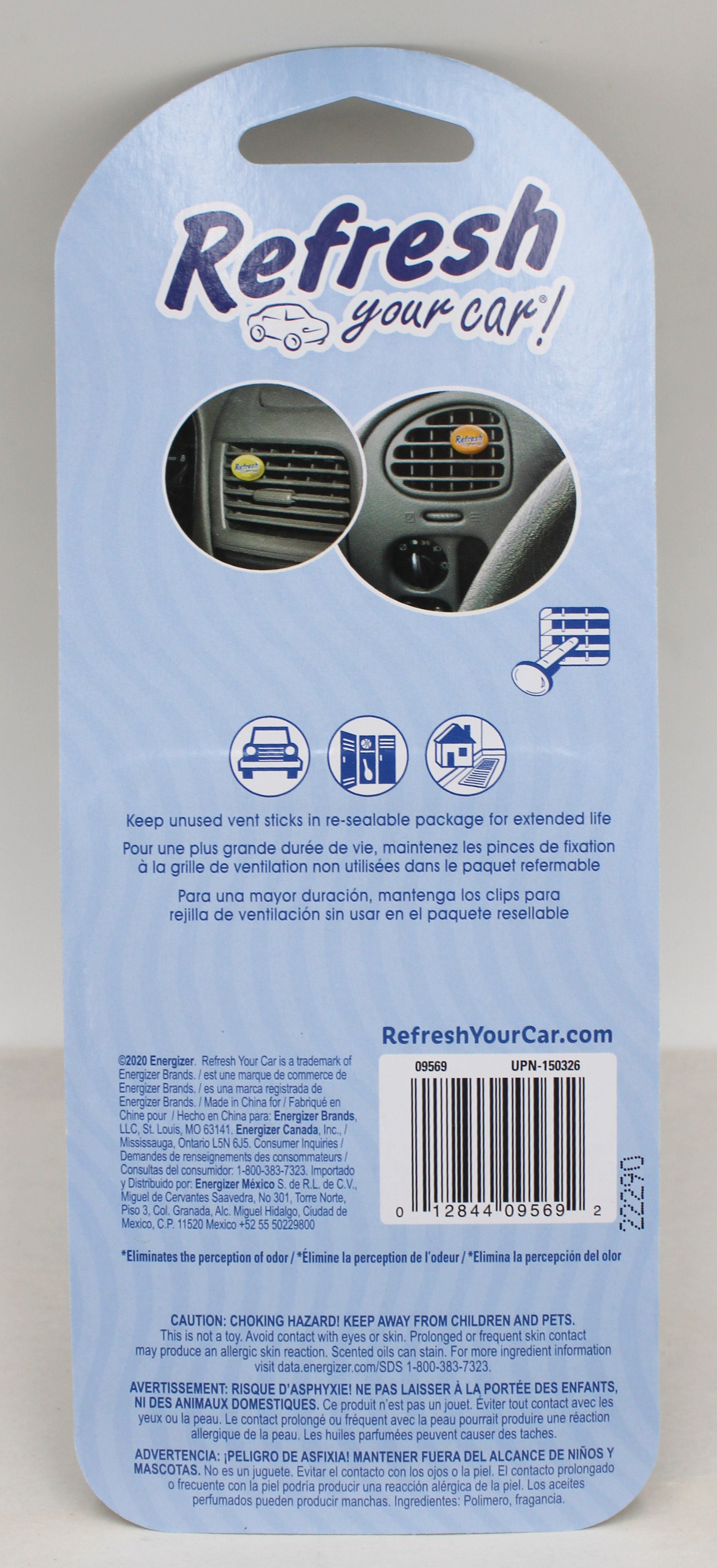 REFRESH YOUR CAR 4 PK MIDNIGHT BLACK