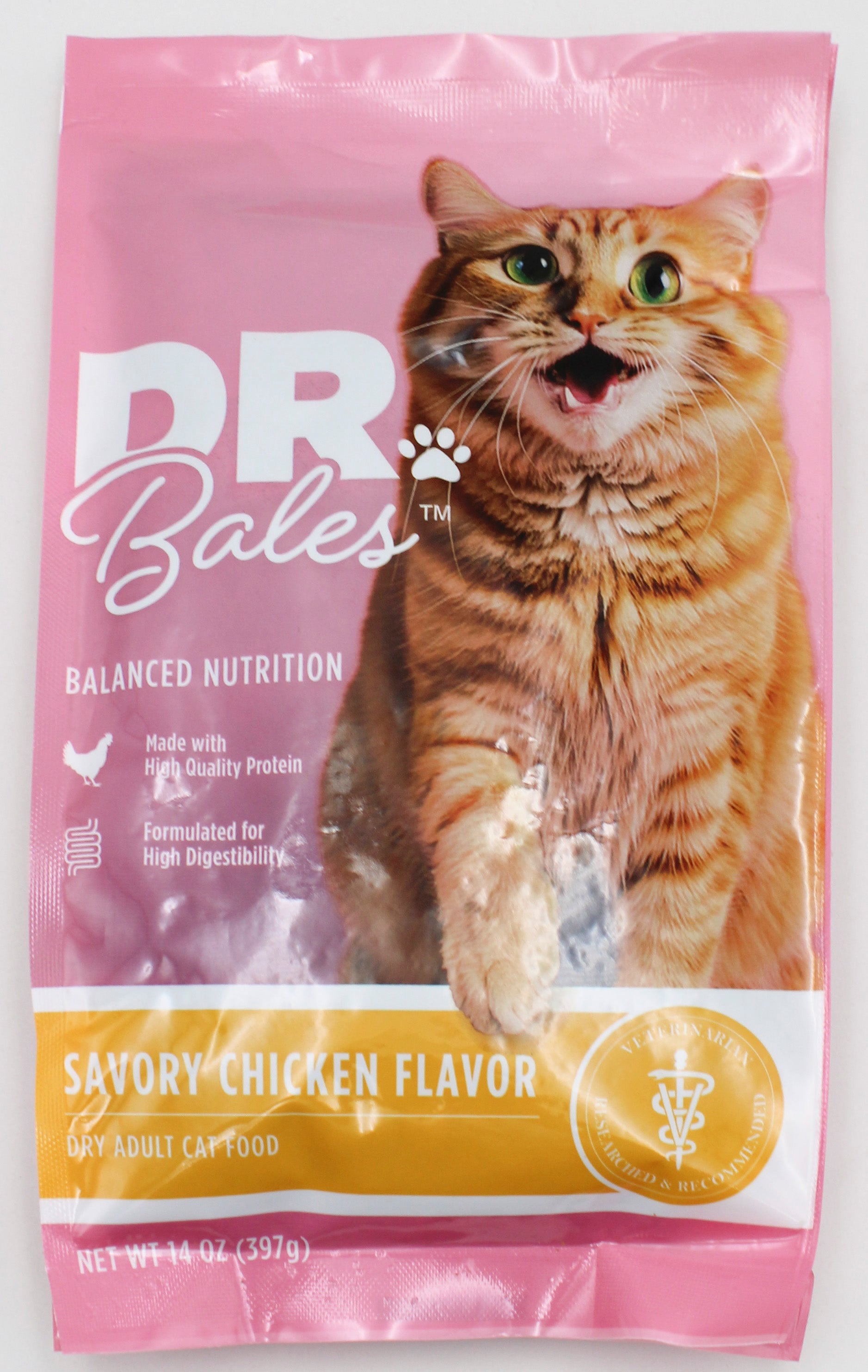 DR.BALES DRY CAT FOOD CHICKEN FLAVOR 14oz. EXP 3/5/2027