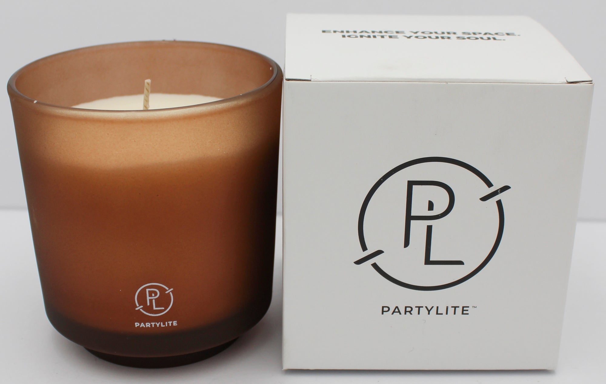 PARTYLITE REFILLABLE TAMBOTI WOODS JAR CANDLE 10oz