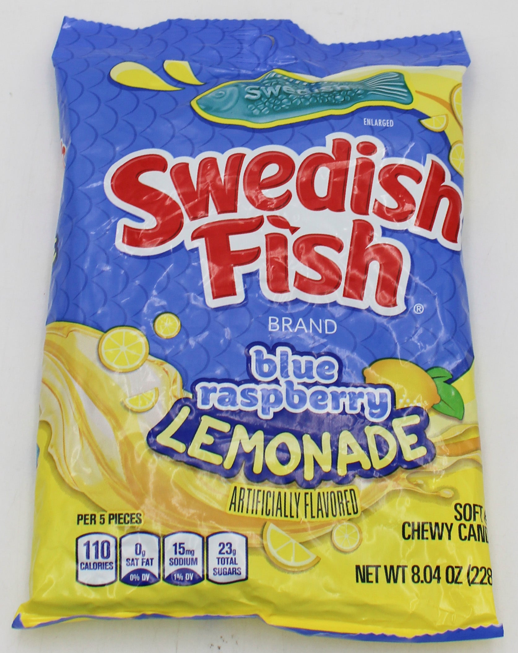 SWEDISH FISH BLUE RASBERRY LEMONADE PEG BAG 8.04Z BB 3/15/26