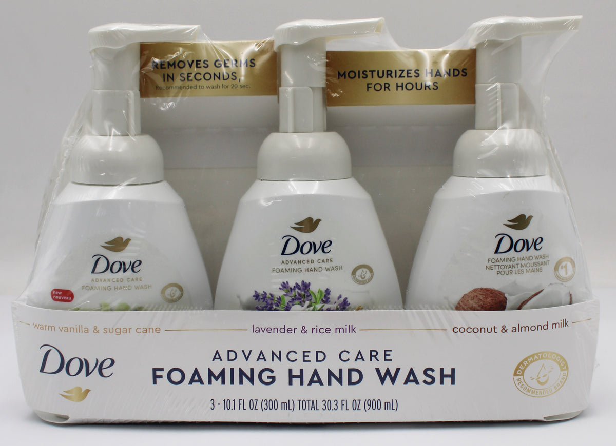 DOVE FOAMING HAND VARIETY PACK 10oz 3CT