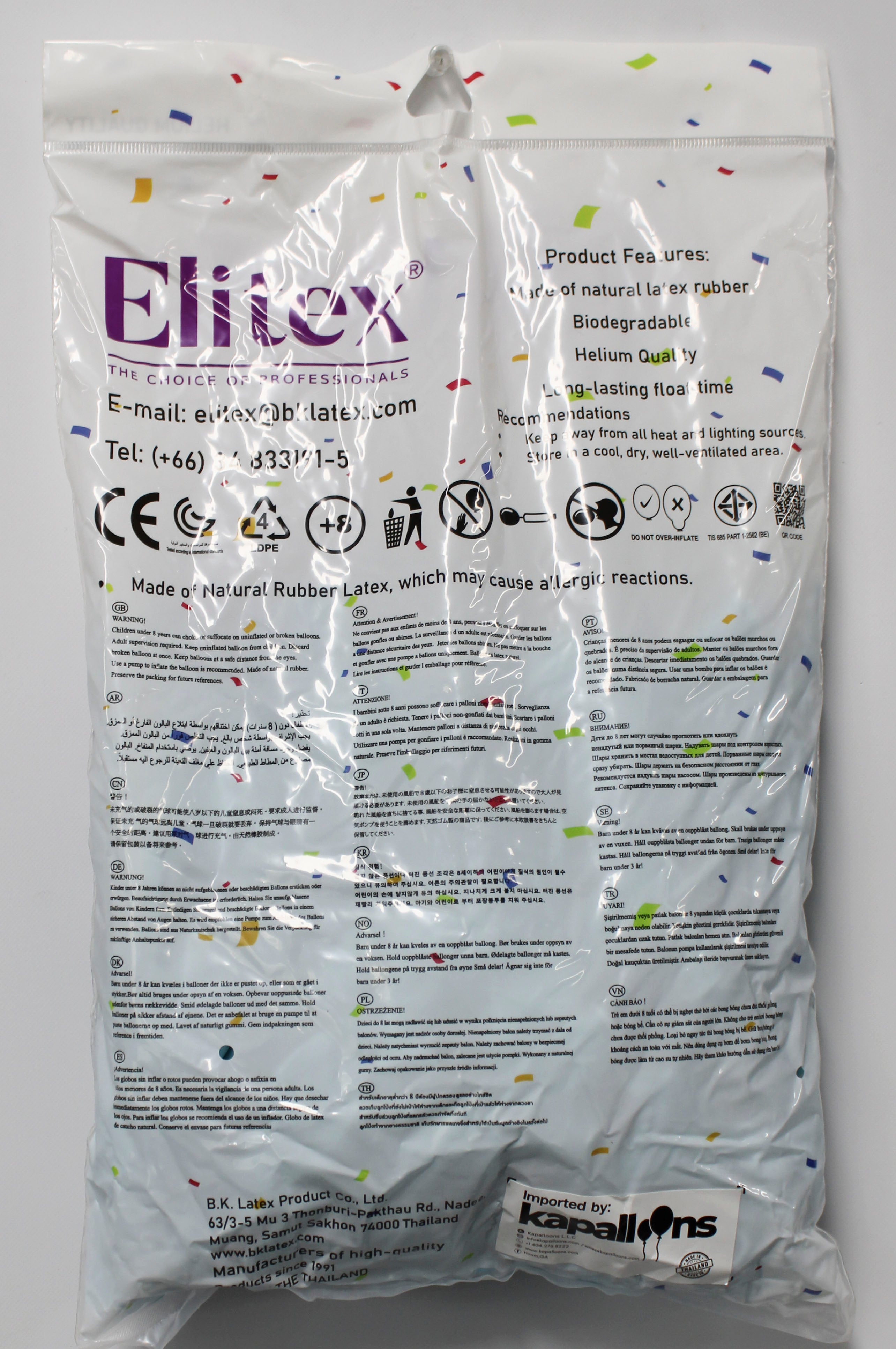 ELITEX 6" PASTEL BABY BLUE LINK BALLOON, 100 PACK