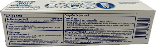 Sensodyne Repair & Protect Whitening Toothpaste 3.4oz