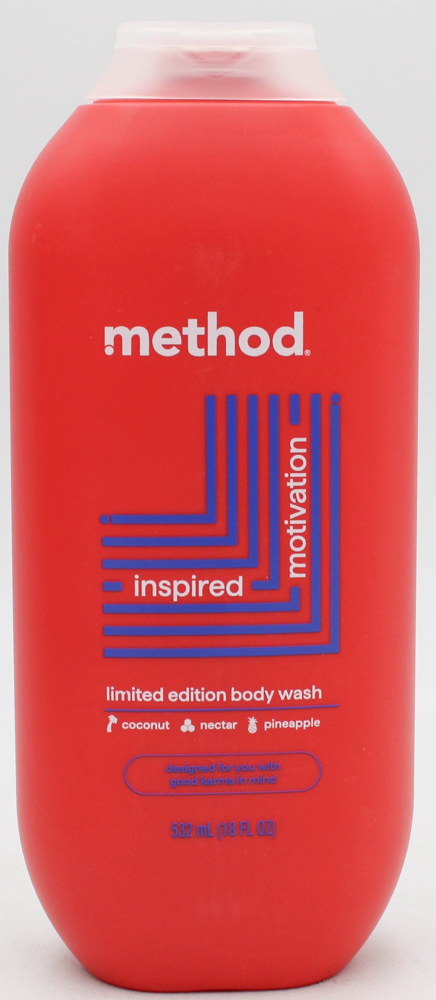 METHOD BODY WASH INSPIRIED MOTIVATION COCONUT PINEAPPLE NECTAR 18oz