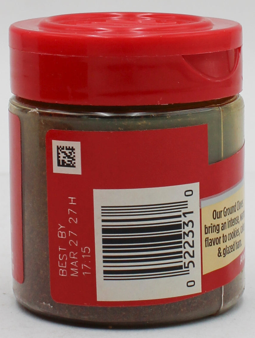 McCormick Prepak Ground Cloves 0.9oz (Best By 3/27/2027)