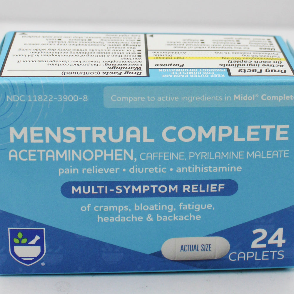 RITE AID MULTI SYMPTOM MENSTRUAL RELIEF CAPLETS 24ct EXP 7/15/2027 COMPARES TO Midol Complete