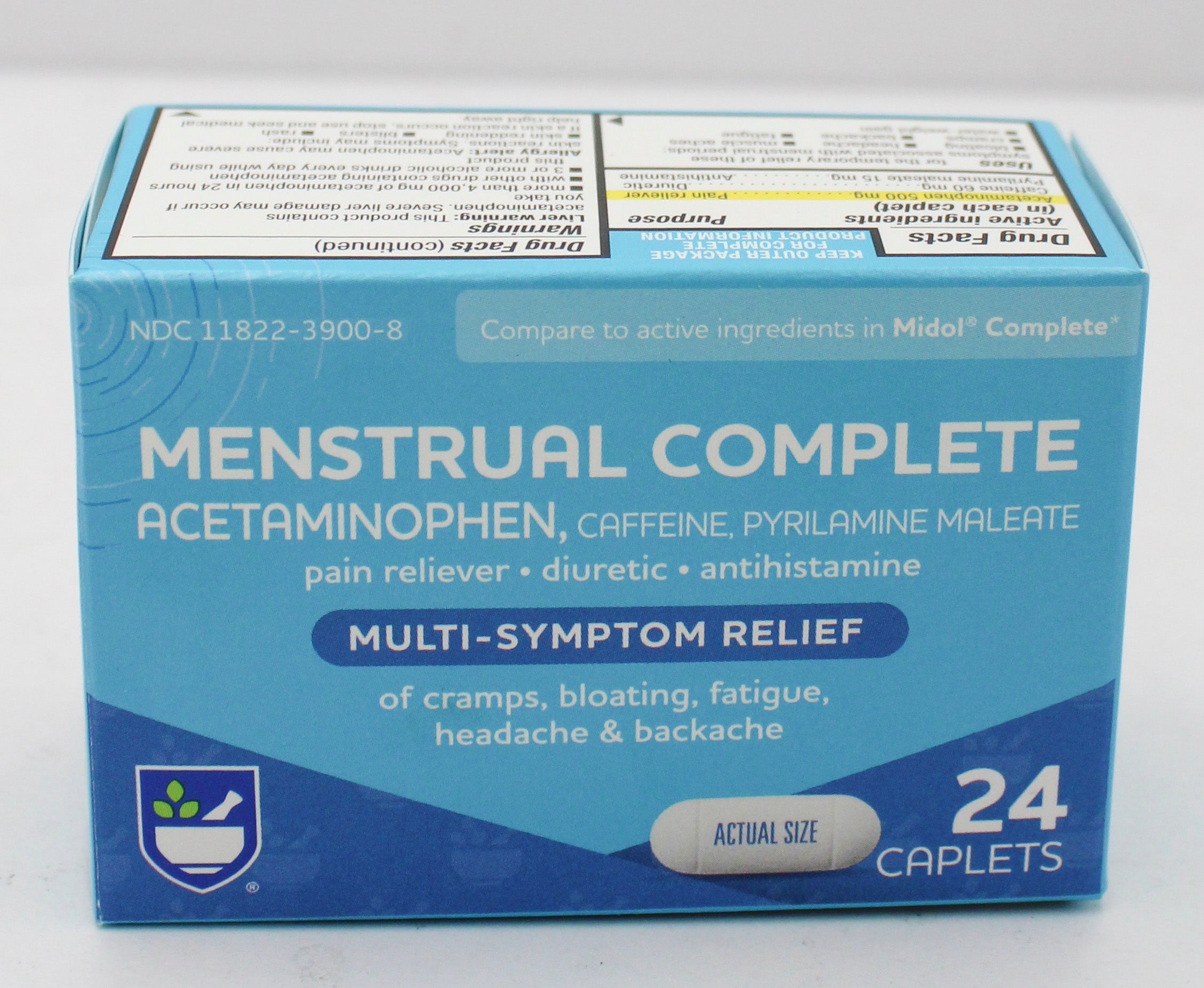 RITE AID MULTI SYMPTOM MENSTRUAL RELIEF CAPLETS 24ct EXP 7/15/2027 COMPARES TO Midol Complete