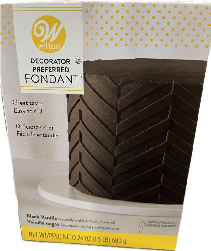SP DECORATOR PREFERRED FONDANT BLACK VANILLA 24oz