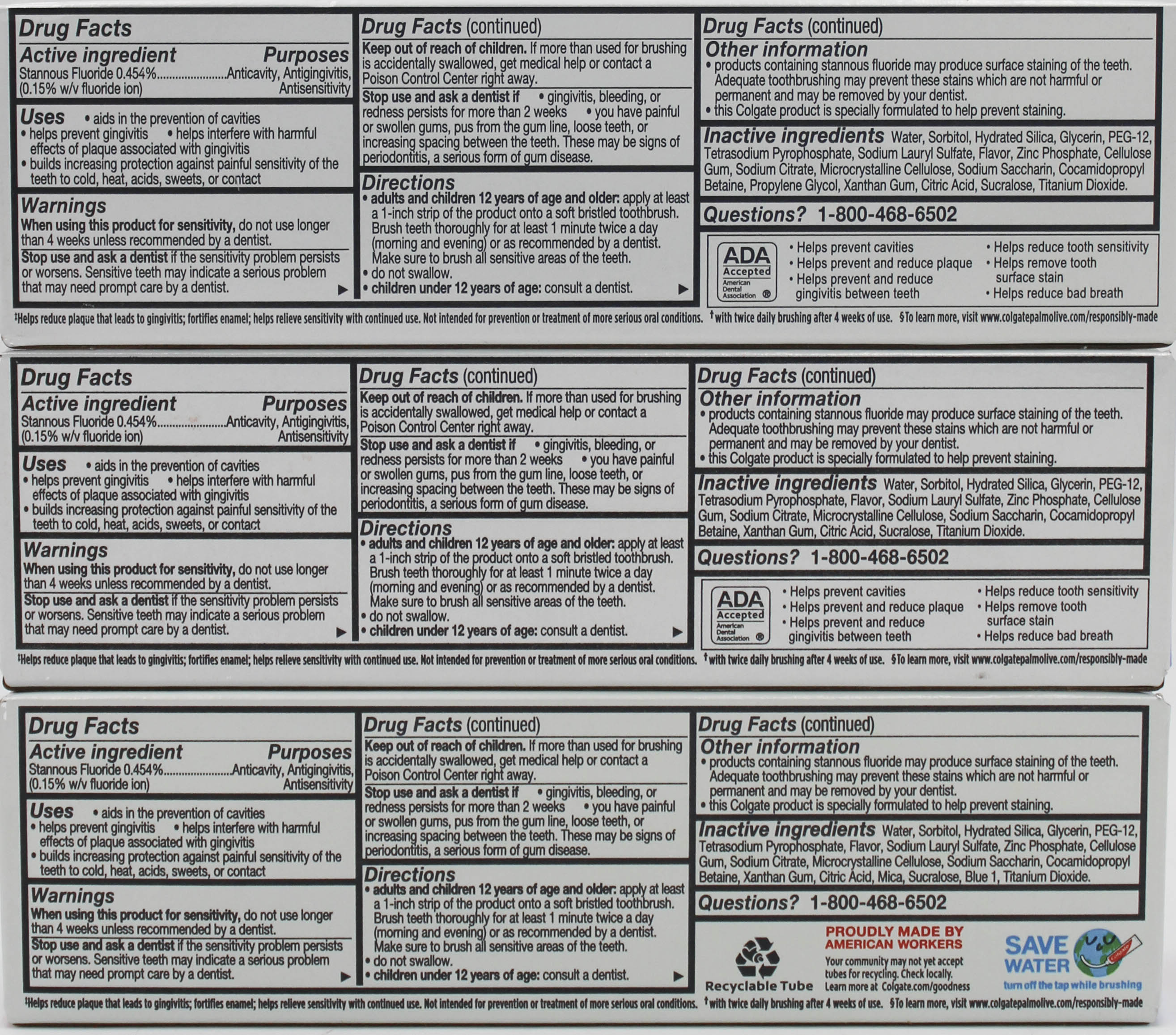 COLGATE TOTAL MIXED TOOTHPASTE DISPLAY 3.3oz NI