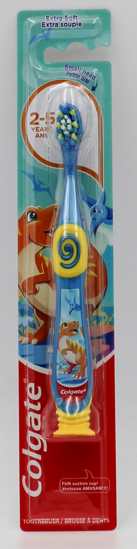 COLGATE KIDS DINOSAUR TOOTHBRUSH W/ SUCTION CUP NI