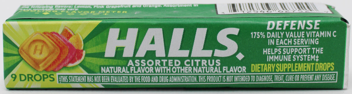 HALLS DEFENSE 9PC ASSORTED CITRUS EXP 5/1/27