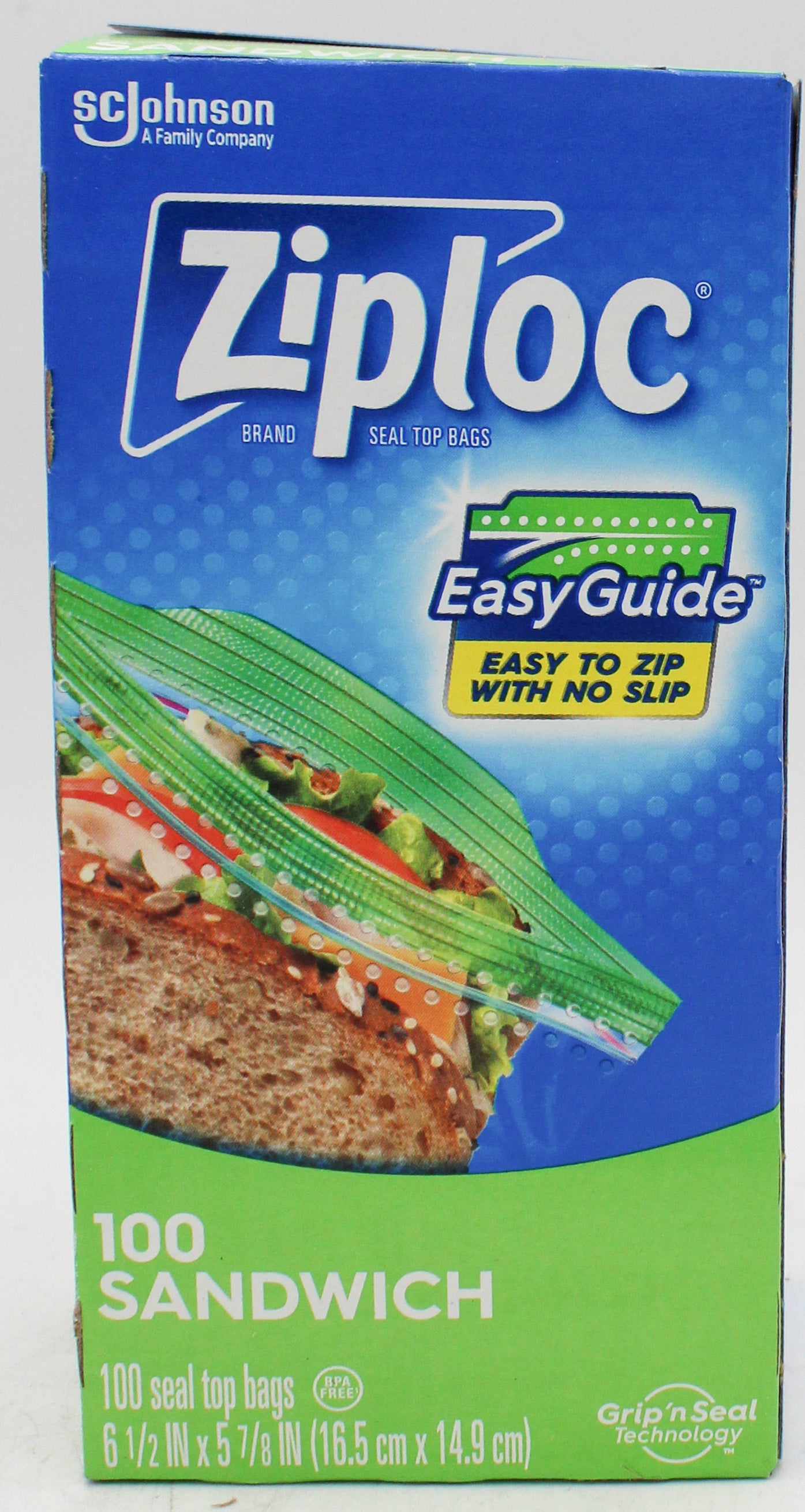 SP ZIPLOC BAGS SEAL TOP 100ct SANDWICH