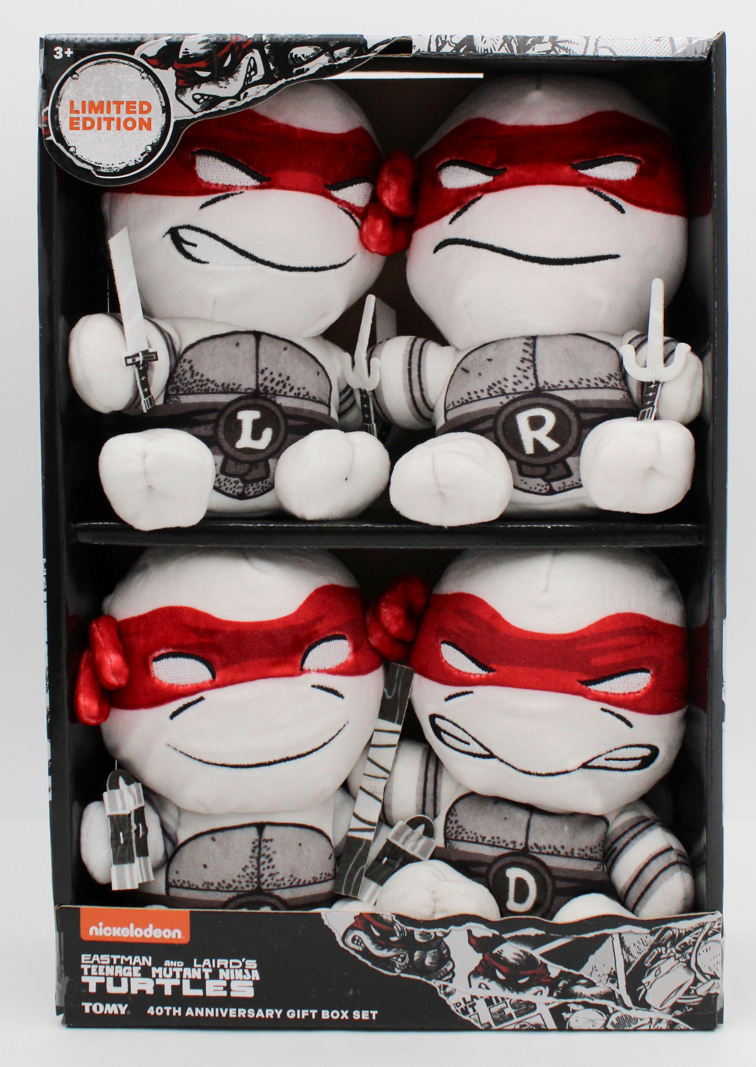 TMNT JUNIOR 40TH ANNIVERSARY  6" 4pc PLUSH GIFT SET