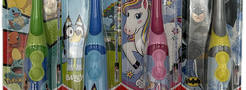 MIXED KIDS ASSORTED POWER TOOTHBRUSH 24 CT DISPLAY NI