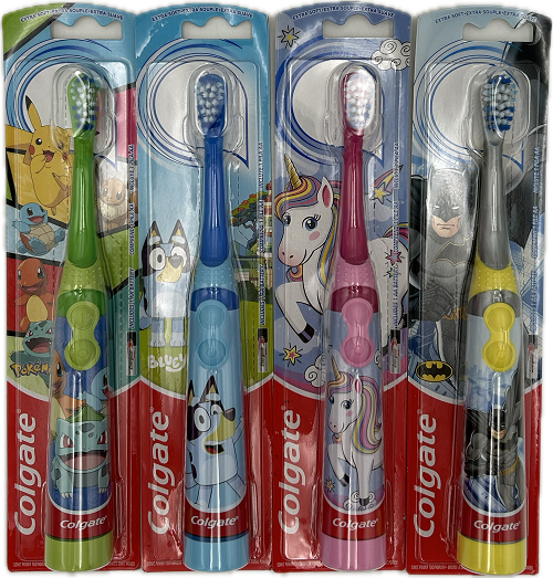 MIXED KIDS ASSORTED POWER TOOTHBRUSH 24 CT DISPLAY NI
