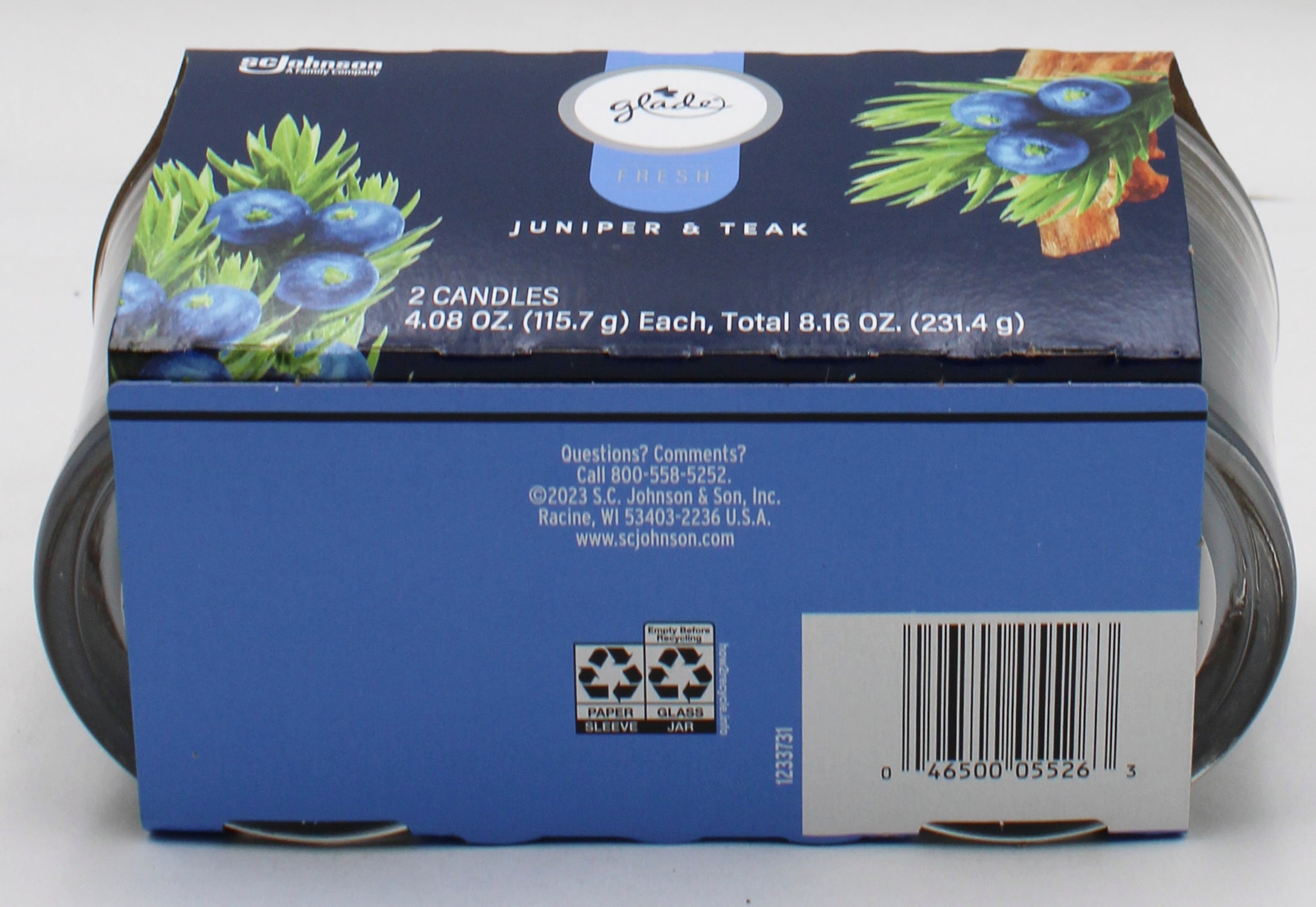 Glade Candle Juniper & Teak 2 x 4.08oz (US) Wholesale Pack