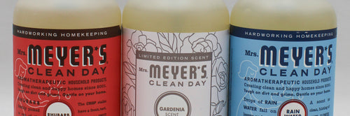 MRS MEYERS 12.5oz SUMMER FAVORITES HAND SOAP DISPLAY.