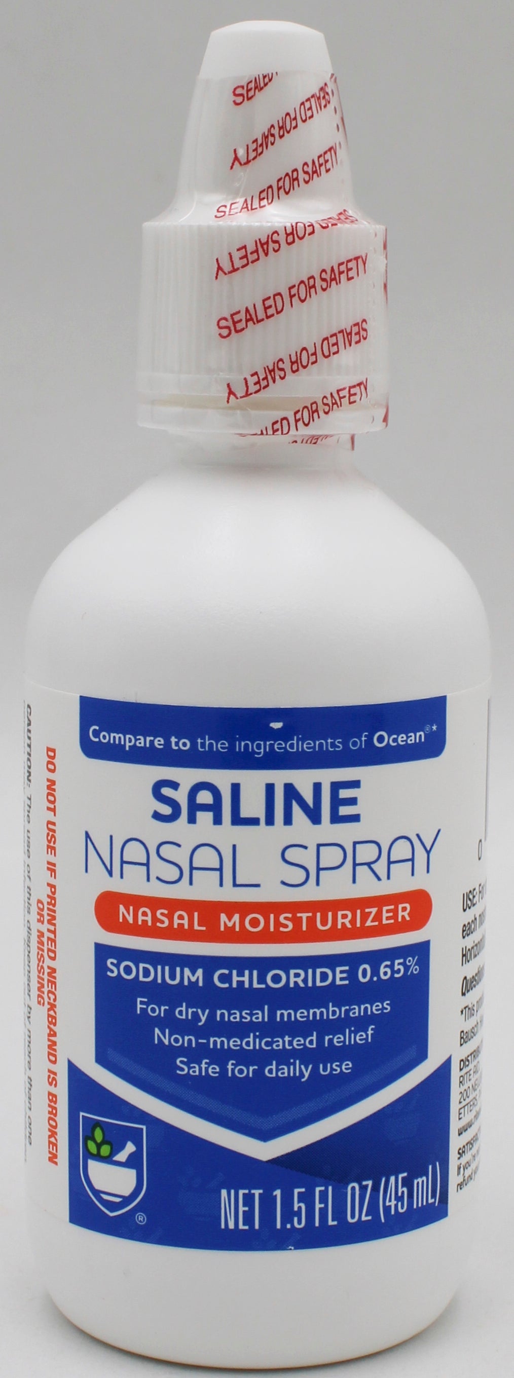 Rite Aid Moisturizing Saline Nasal Spray 1.5oz (Exp 12/2026)