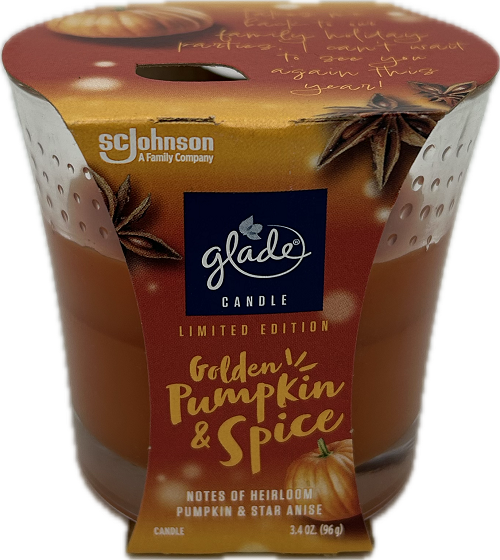 GLADE CANDLE GOLDEN PUMPKIN SPICE 3.4oz US