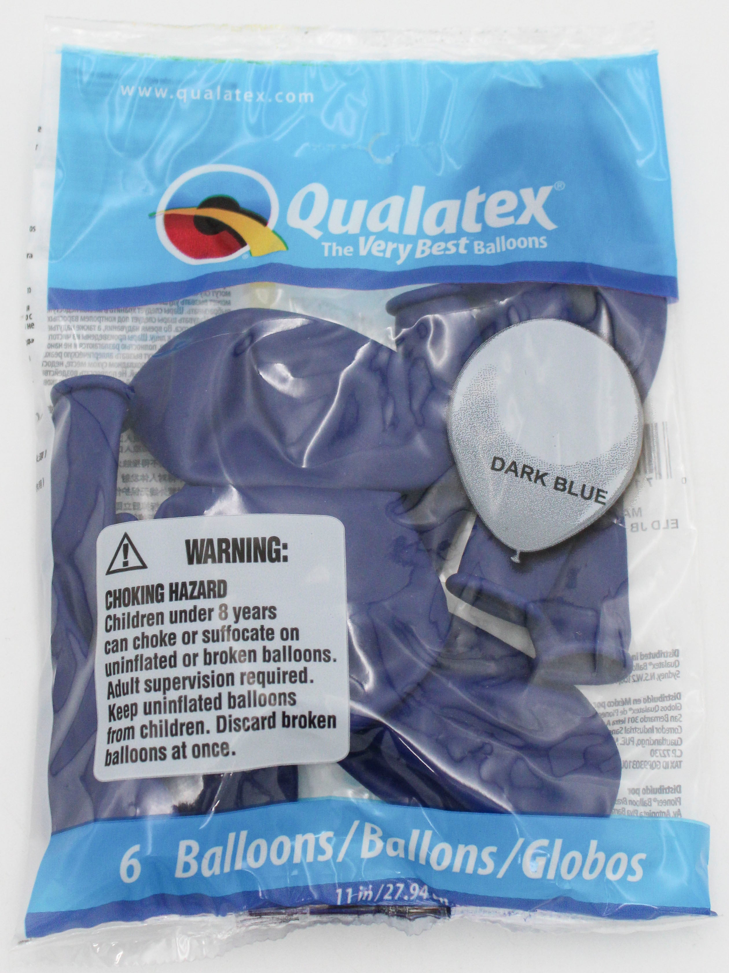 QX 11" R PARTY BALLOON 6CT DARK BLUE