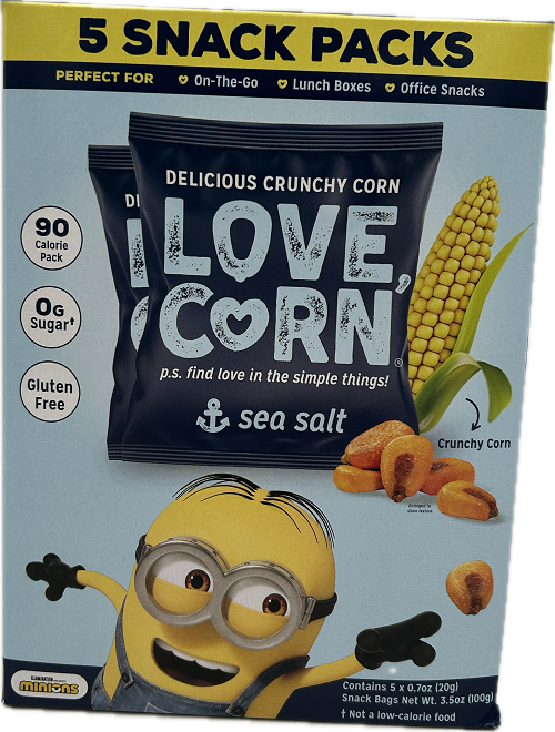 LOVE CORN SEA SALT 5ct 0.7oz MULTIPACK BB 10/05/25
