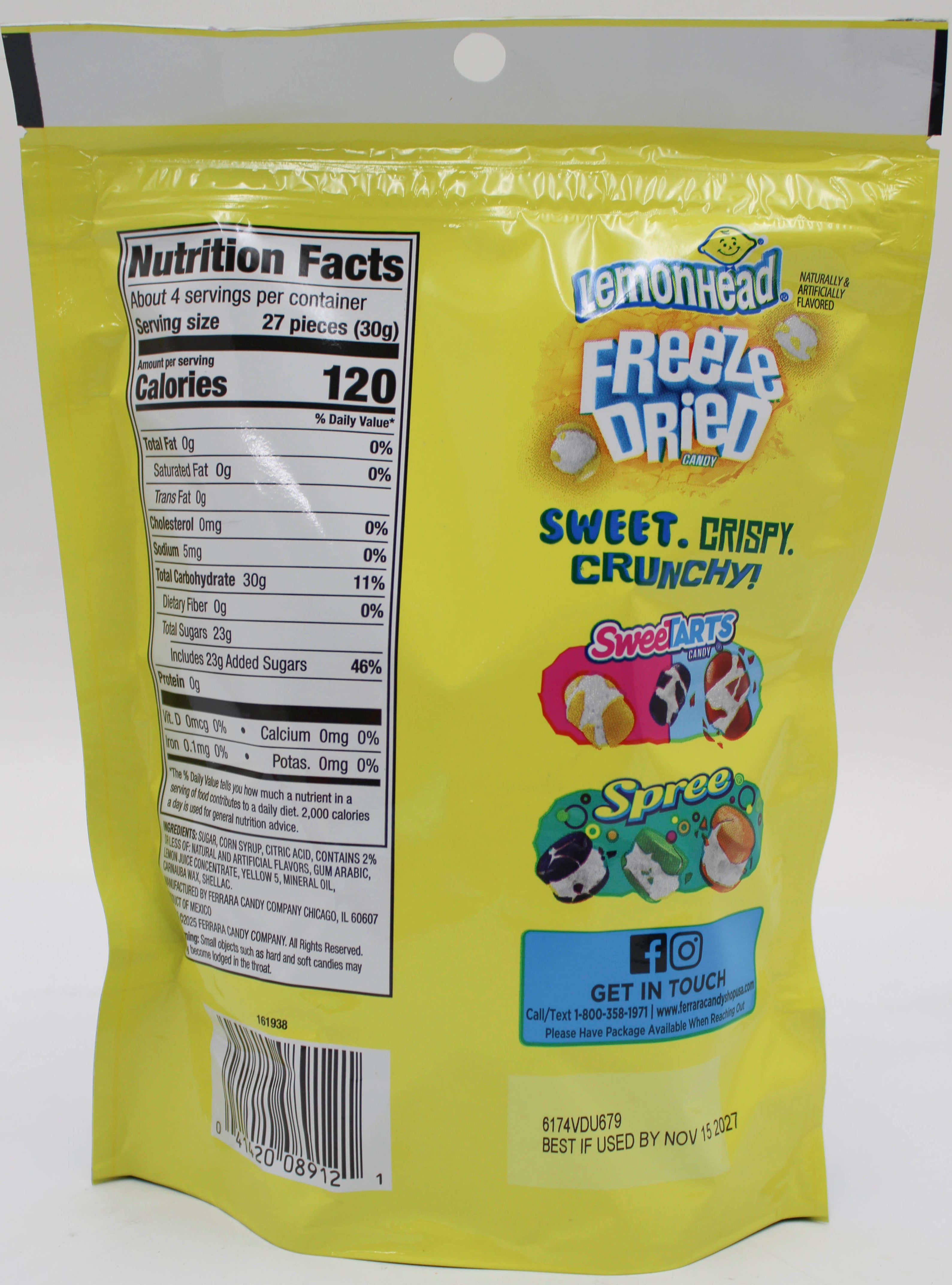 LEMON HEAD FREEZE DRIED 4 OZ BB 11/15/27