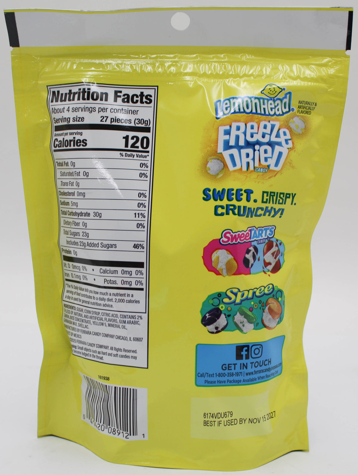 LEMON HEAD FREEZE DRIED 4 OZ BB 11/15/27