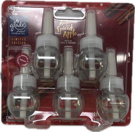 SP GLADE PLUGINS SCENTED OIL 5CT REFILLS AUTUMN SPICED APPLE 0.67oz